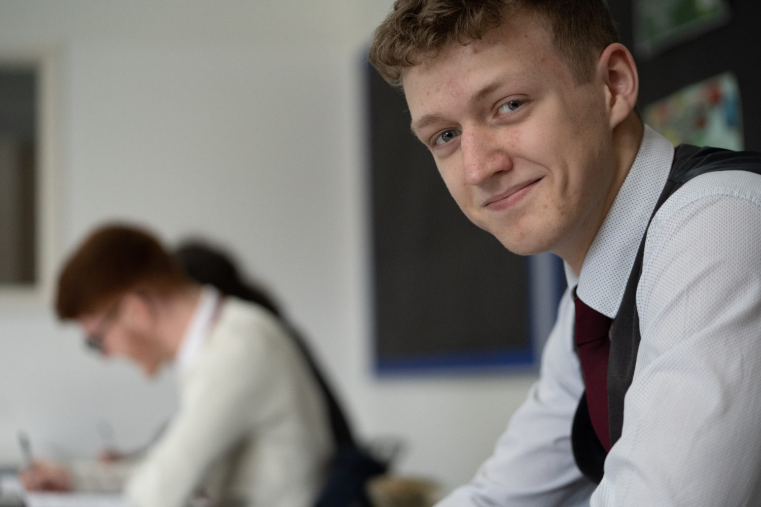 Close up of a students smiling at the camera